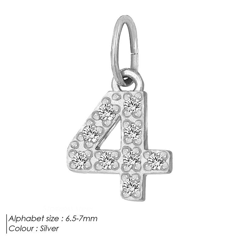 Европейская и американская подвеска-буква из нержавеющей стали, полностью инкрустированная бриллиантами, с вариантами ожерелья и браслета из циркония для самостоятельной сборки