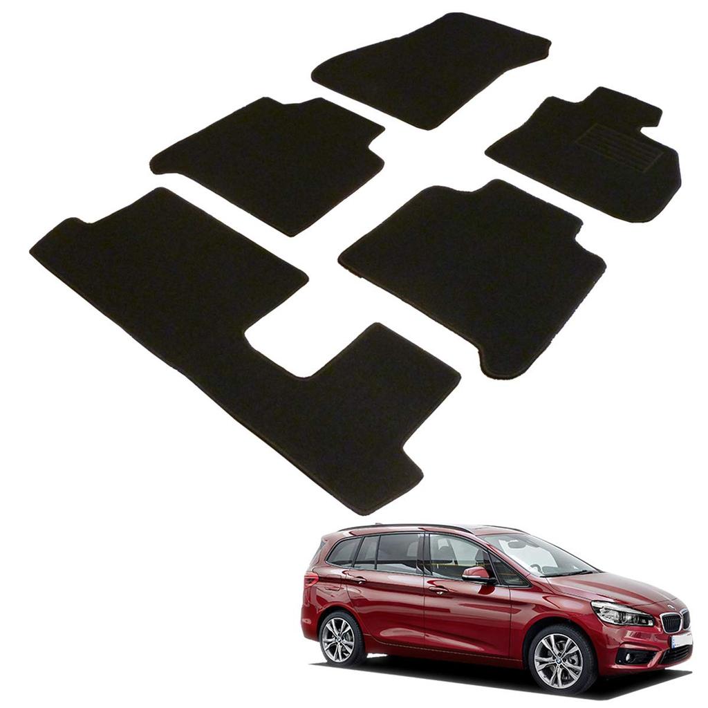 Fenice Car Floor Made in Japan 2 Series Gran Tourer Stays in Place Accessories Specialty Mats, (BMW F46), Right-Hand Drive, Black, Non-Slip,