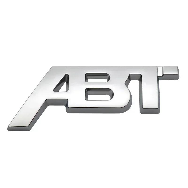 3D Metal ABT Logo Letters Car Front Grill Emblem Badge Sticker For 42s A3 A4 A5 A7 A7 Q3 Q5 Q7 TT RS6 RS3 VW Golf 7s42