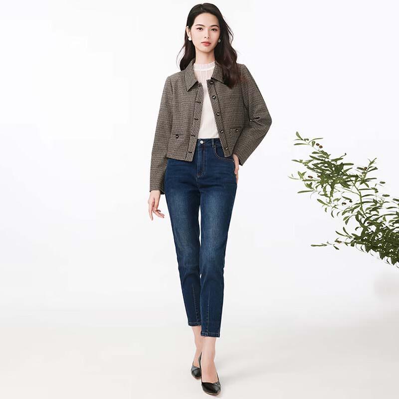 JESSIE Женская элегантная короткая куртка с воротником поло