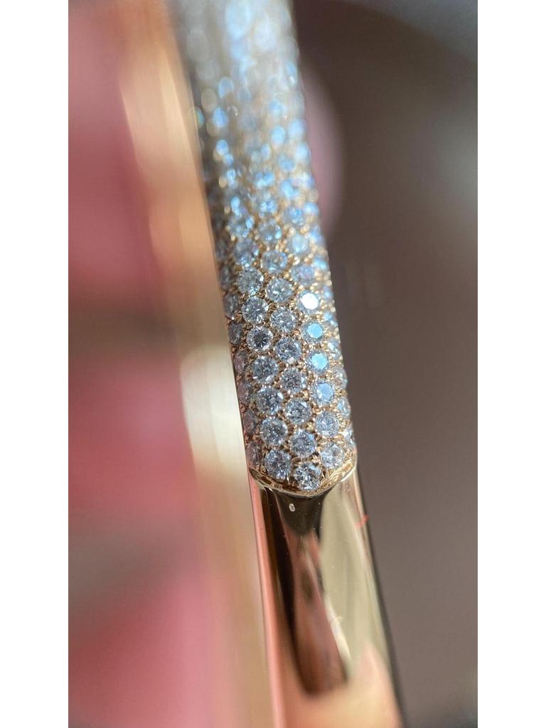 Kajia 925 Silver CNC Panther Bracelet – Smooth Half-Diamond & Full-Diamond Fashion Cheetah Double-Headed Leopard Bangle