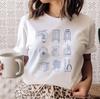 Minimalist Home Decor T-Shirt, Houseplant Furniture Line Art Tee, Simple Home Graphic Tee