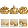 Gold Pumpkin Autumn Decors Decorative Pumpkin for Halloween Thanksgiving Table Centerpieces Mantles Bowl Party Wedding