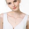 European & American Style Marquise Cut Moissanite Necklace: Women's Niche Design 925 Sterling Silver Clavicle Chain Choker