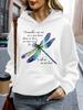 Unisex  2026 Dragonfly We Are Love Quote Printing Hoodies Womens Pocket Casual Pullovers Fleece Multicolor Hoody Autumn Loose Sportswear
