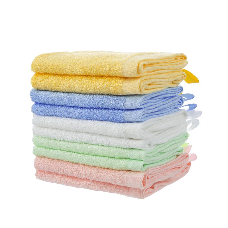 10pcs Soft and Breathable Bamboo Fiber Small Square Hand Towel for Kindergarten Children's Small Towel