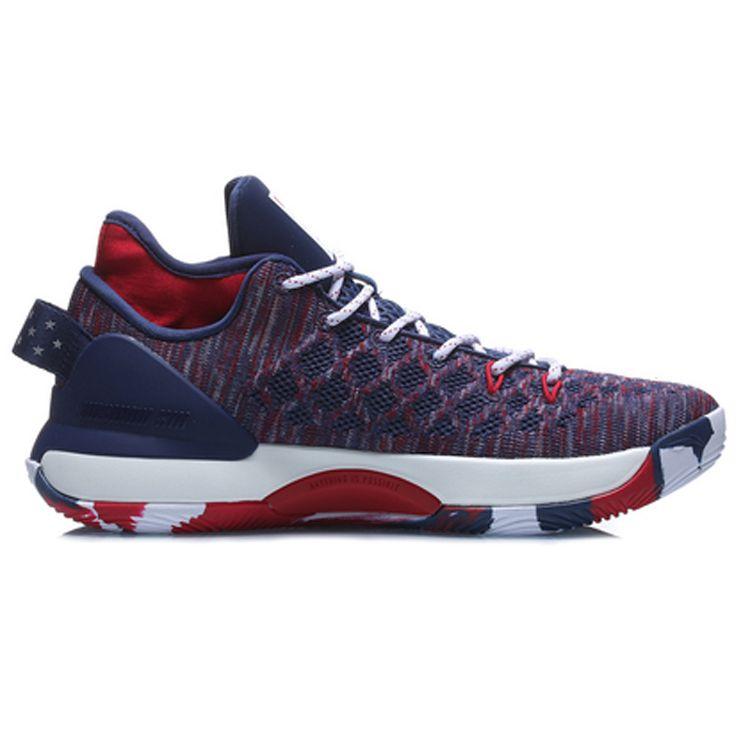 Li Ning Yu Shuai 13 Shock Absorption Non-Slip Wear-Resistant Low-Top Basketball Shoes Men Sneakers Navy-Blue ABAP095-3