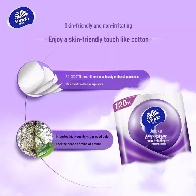 Vinda V4669 Stereo Beauty 4-Ply Toilet Paper