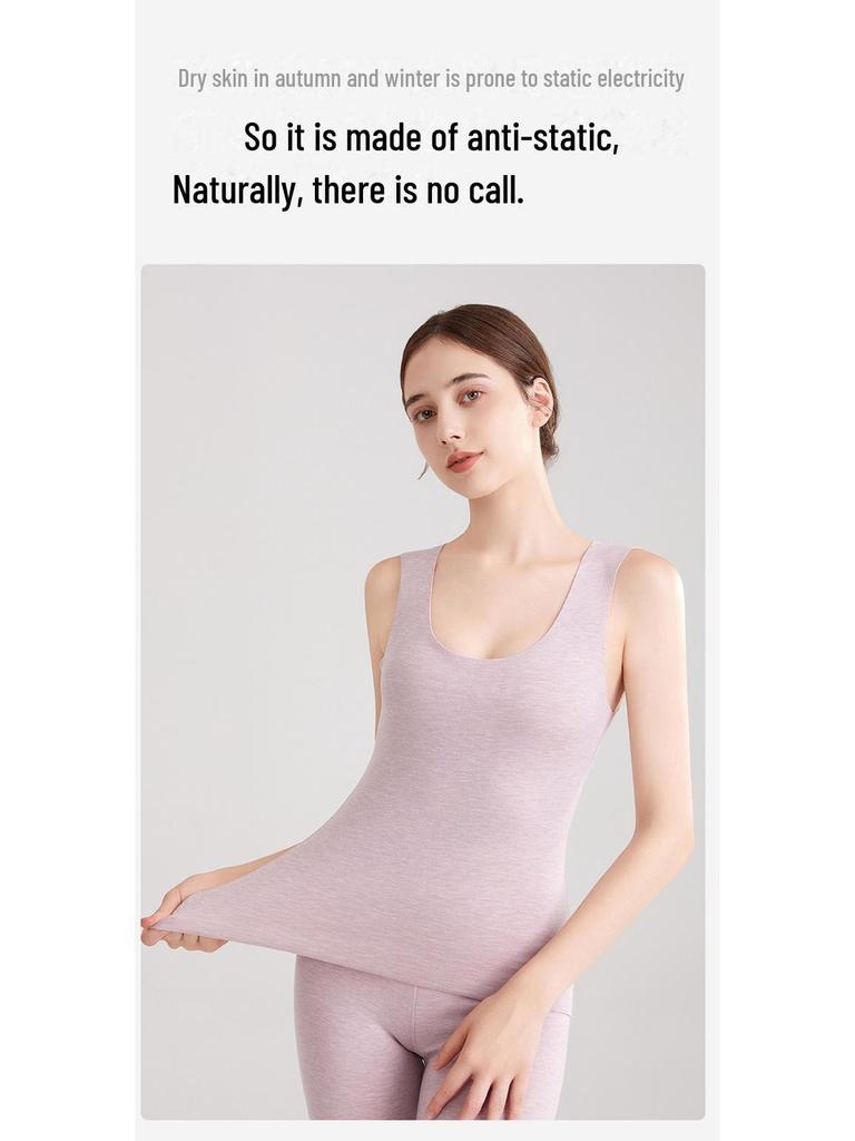 [Класс A] Женский теплый жилет из немецкого бархата - 7A антибактериальный кашемировый шелк, утолщенный базовый слой