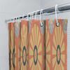 Colorful Retro Sunburst Shower Curtain Modern Decor For Bathrooms With Vivid Design Pattern