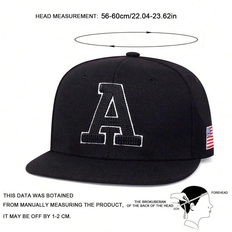 Fashion Men Hip Hop Cap Letter A Embroidery Baseball Caps Cotton Snapback Hat Adult Adjustment Outdoor Casual Sun Hats Bone