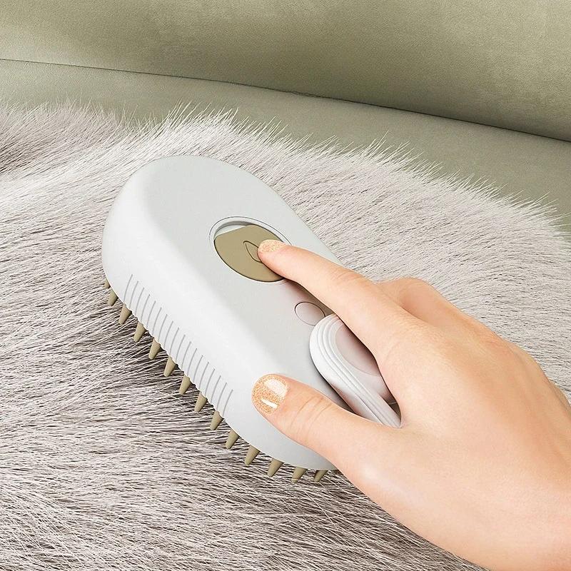 New Steamy Cat Brush 3 In 1 Electric Anti-splashing Dog Brush with Steam Spray for Massage Pet Grooming Comb Hair Removal Combs