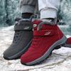 Мужские зимние ботинки, повседневные зимние ботинки на платформе, нескользящие, теплые меховые ботильоны, плюшевые ботинки в стиле милитари для улицы, для пеших прогулок, мотоциклетные ботинки