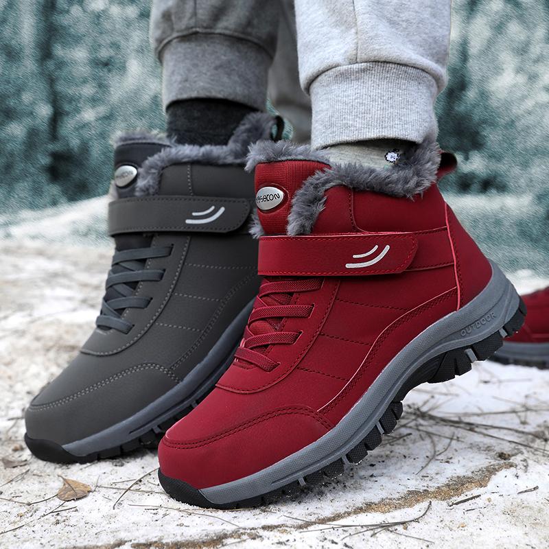 Мужские зимние ботинки, повседневные зимние ботинки на платформе, нескользящие, теплые меховые ботильоны, плюшевые ботинки в стиле милитари для улицы, для пеших прогулок, мотоциклетные ботинки