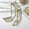 Green Is White And Tender, Long And Small Silk Scarves, Women'S Thin And Narrow Streamers, Tied Hair, Tied Bags, Decorative Souvenir Ribbons