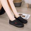 2025 Женские слипоны из парусины Легкие Нескользящие Дышащие Однотонные Повседневные Туфли для Подростков Удобная Обувь для Ходьбы