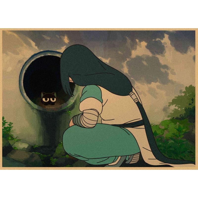 Luo Xiaohei Anime Retro Poster - Decorative Wall Art for Cafe, Bar, or Restaurant