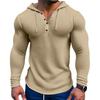 Men Spring Autumn Sweatshirt Top Solid Color Slim Fit Long Sleeve Breathable Casual Pullover Shirt Hooded Top