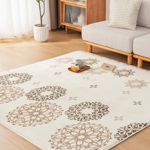 Keusnix Memory Foam Rug, Extra Thick, 25mm, 185x185cm (Approx. 2 Tatami Mats), Thick Rug, Non-Slip, Antibacterial and Dust Mite Resistant, Comfortable