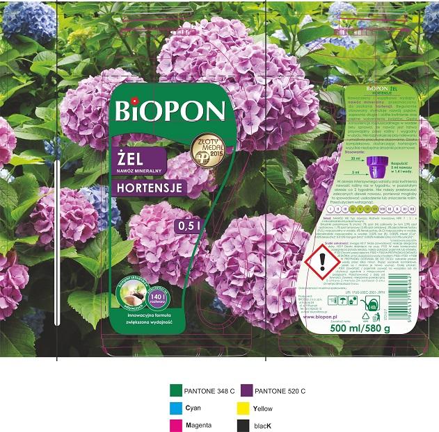 BiOPON nawóz mineralny w żelu do zasilania hortensji 500ml