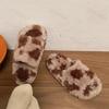 Fashion Women's One Word Slippers 2025 Winter New Outdoor Warm Plush Cotton Slippers Lightweight Comfortable Indoor Non Slip Home Shoes