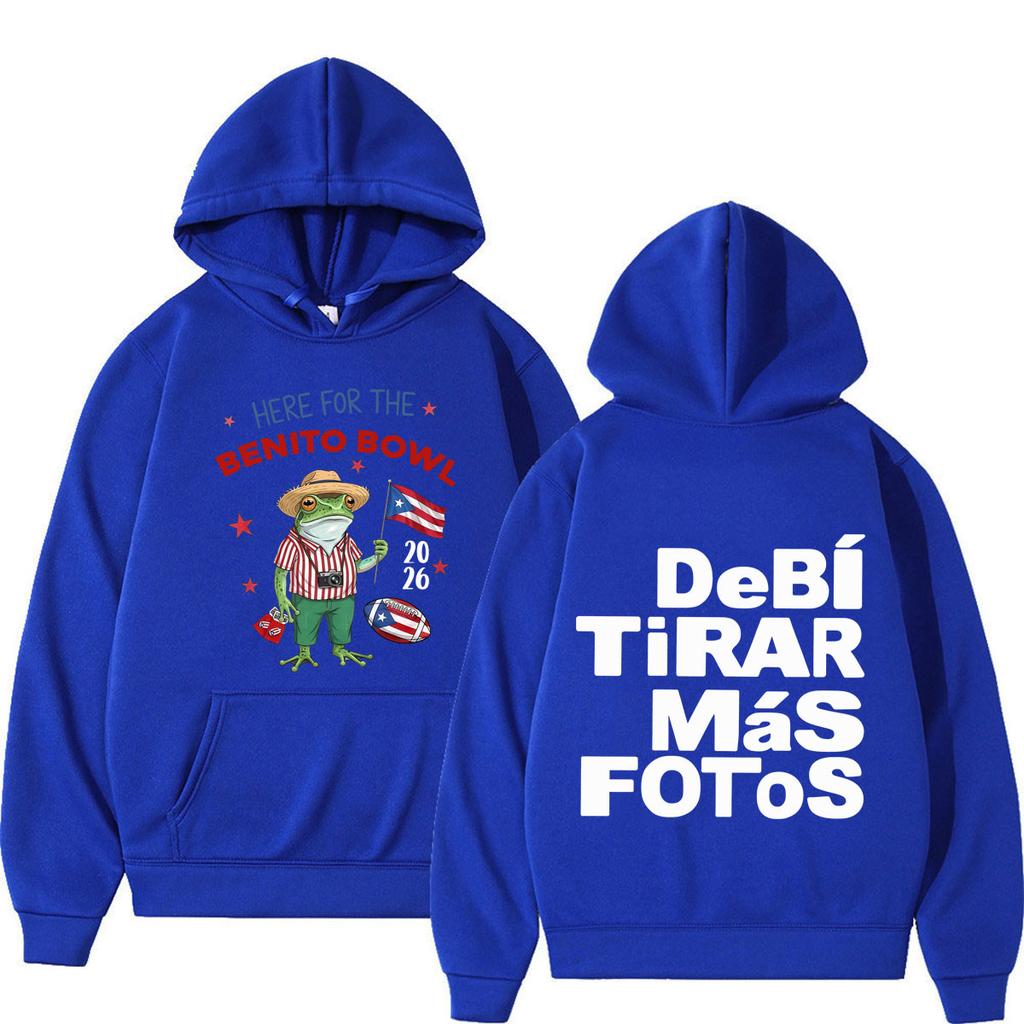 Rapper Bad Bunny Debi Tirar Mas Fotos DTMF Print Hoodie Men Women Fashion Sweatshirts Loose Casual Oversized Gifts