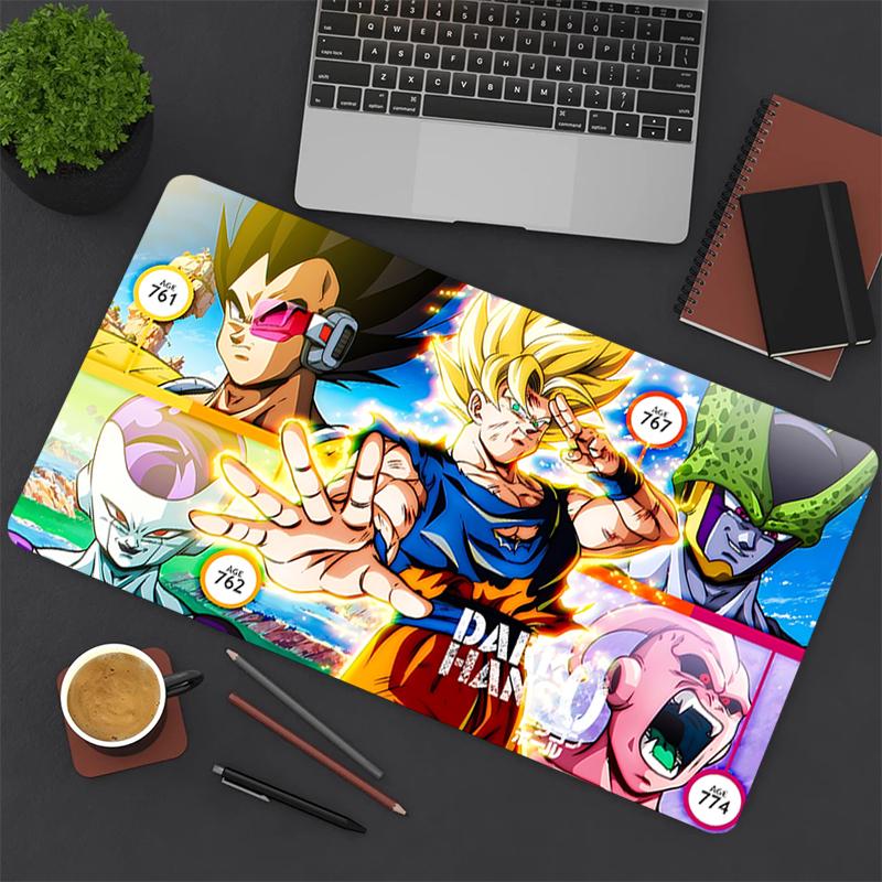 1Pc Dragon Ball Super Battle Gaming Mouse Pad Keyboard Desk Mat Non-slip Rubber Lock Edge Waterproof Computer Mousepad for Office Home Decor S1301