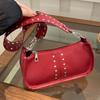 High End Fashionable Shoulder Bag for Women In Autumn New Retro Oil Leather Casual Crossbody Bag Fashionable Rivets for Women