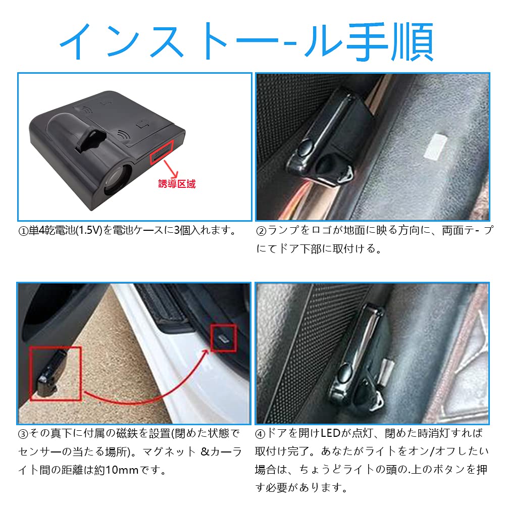 2 шт. Универсальный беспроводной светодиодный проектор логотипа автомобиля Subaru, приветственный свет, призрачный свет, универсальный приветственный свет