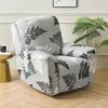 Printed Elastic Recliner Sofa Cover Soft Stretch Single Sofa Covers For Living Room Pets Kid Split Functional Lounger Chair Case