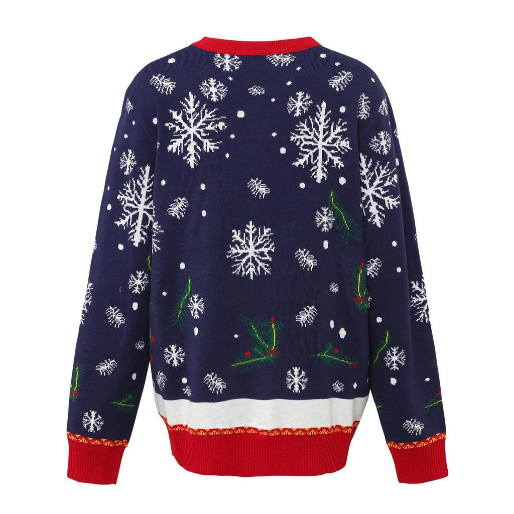 Women's European & American Christmas Tree Snowflake Jacquard Sweater