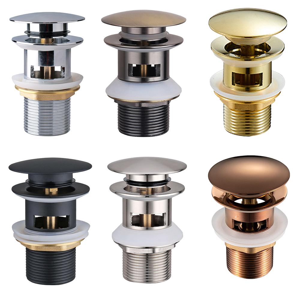 Modern Chrome Plated Stainless Steel Bathroom Accessories Factory Direct Basin Sink Drain Push Pop-up Waste Hotel Basement