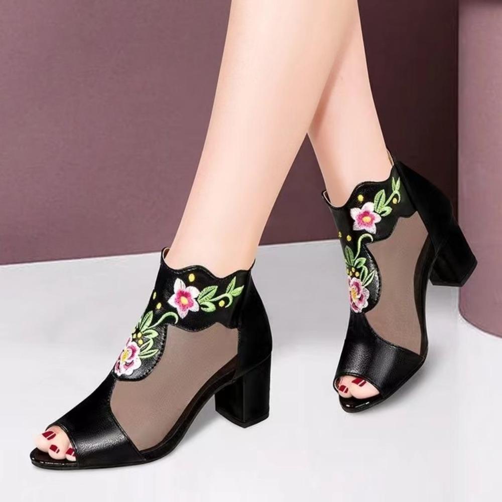 Женские босоножки Летняя женская обувь Дизайнерские полые сетчатые дышащие высокие каблуки Элегантные босоножки на платформе Сексуальные босоножки на каблуках для вечеринок