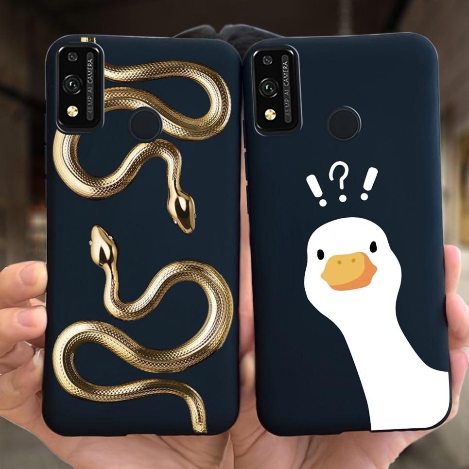 Мягкие силиконовые чехлы для Huawei Honor 9X lite Чехол JSN-L21 JSN-L22 JSN-L23 Coque Fundas Роскошный дизайн с узором Мягкий силиконовый чехол