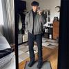 Мужская куртка GTAL Retro Wolf Grey со стойкой - Трендовый американский стиль для весны и осени