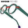 HEPIDEM Прогрессивные очки по рецепту Фотохромные линзы для близорукости Оптические очки Мужские Женские Ацетатные Круглые Очки 282