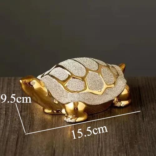 Керамические золотые черепахи, настольные украшения для дома в виде животных, небольшие поделки, фэн-шуй, фигурки животных, предметы интерьера