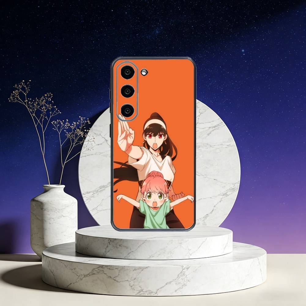 S-Spy X Family B-Bond Yor Anya Phone Case For Samsung Galaxy A73,A72,A71,A70,A53,A52,A51,Others Soft Black Cover