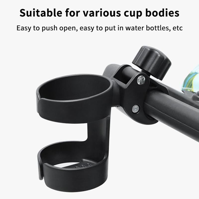 Universal Stroller Cup Holder for Baby Stroller and Bike Adjustable Water Bottle Secure Holder
