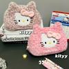 Пенал Hello Kitty Большой вместимости Плюшевый пенал-подставка Hello Kitty Сумка для хранения Hello Kitty Сумка для макияжа Косметичка Органайзер для стола