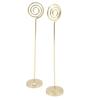 2Pcs Table Number Holder 200mm Round Metal Steady Semicircle Convex Design Electroplating Technology Photo HolderGold
