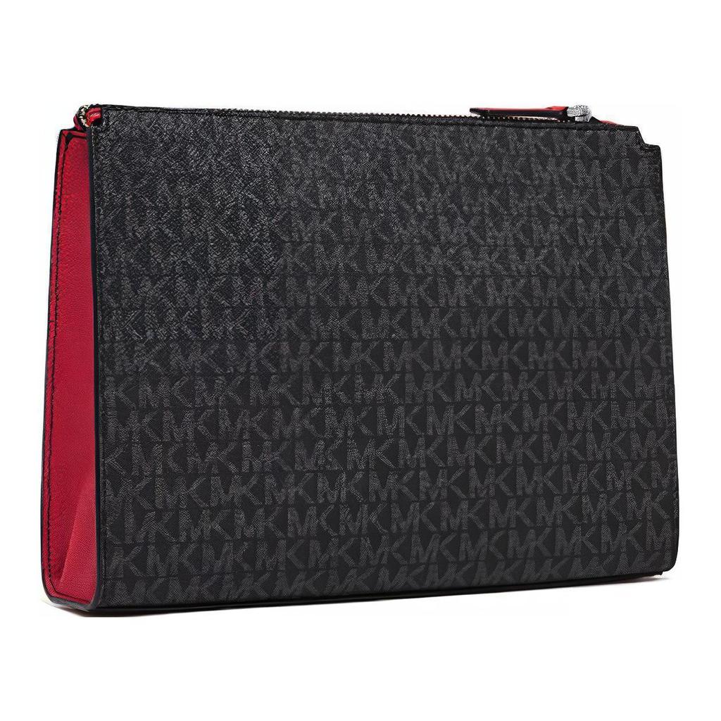 Michael Kors MK Cooper Classic Monogram Zipper Cosmetic Bag Men Cosmetic Bag Black 37R3LCOU9B-001
