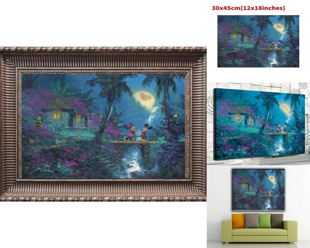 Холст Принцесса Русалка Настенное Искусство Современная Сказка Спальня Детская Комната Декоративная Картина Основной Материал