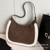 Large Capacity Lamb Wool Bag Women's 2025 New Autumn and Winter Retro Bucket Bag Commuter Suede Shoulder Messenger Bag