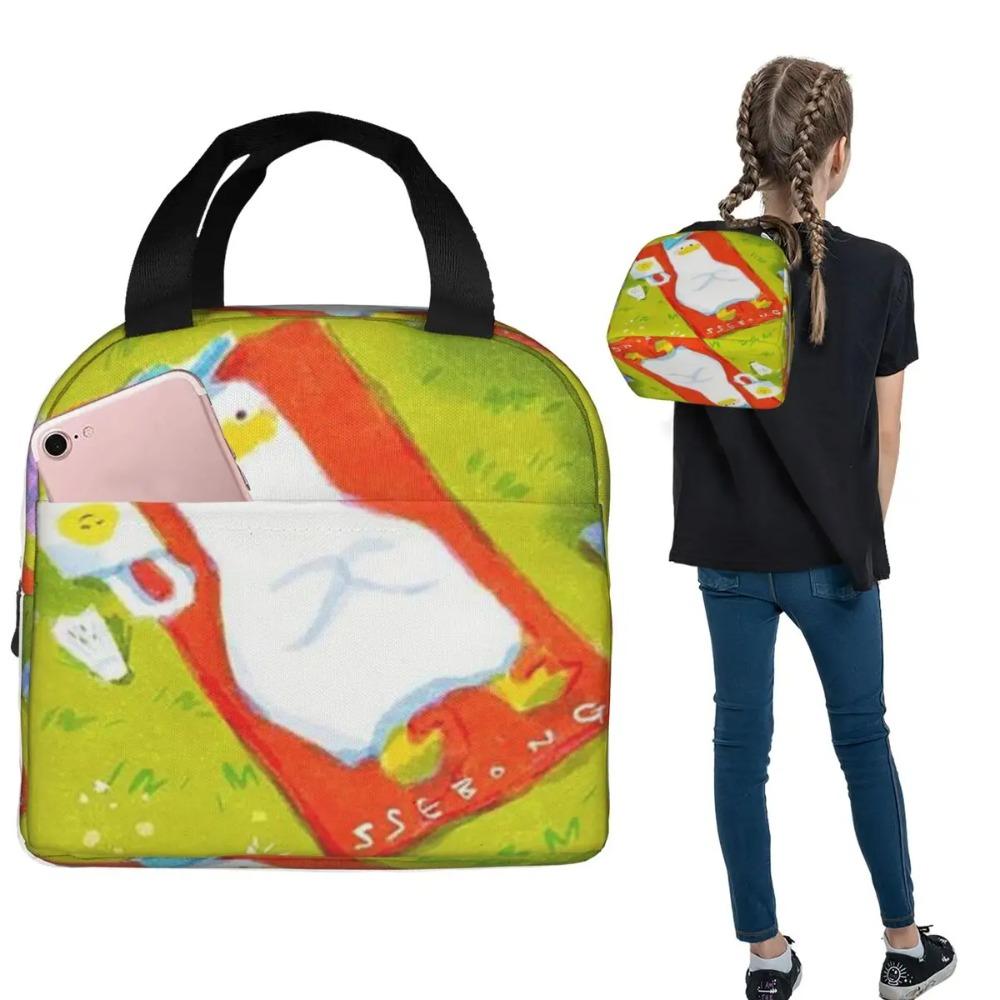 Colour Goose Cartoon Pattern Insulated Lunch Bag for Women Children Leakproof Food Boxes Thermal Lunch Box Tote