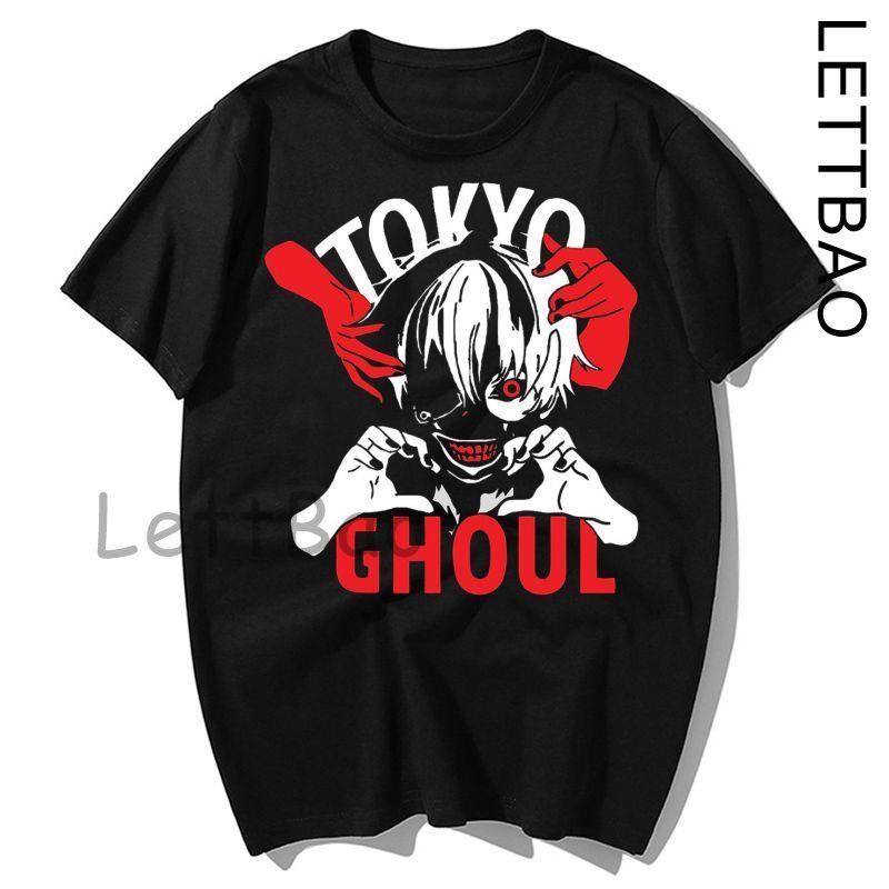 Anime Tokyo Ghoul Japanese Streetwear Kaneki Shirt Men Kawaii Summer Tops Graphic
