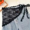 Trendy Lace Half Skirt Flower Embroidery Korean Spring Headscarf Lace Trim Apron Skirt Accessories