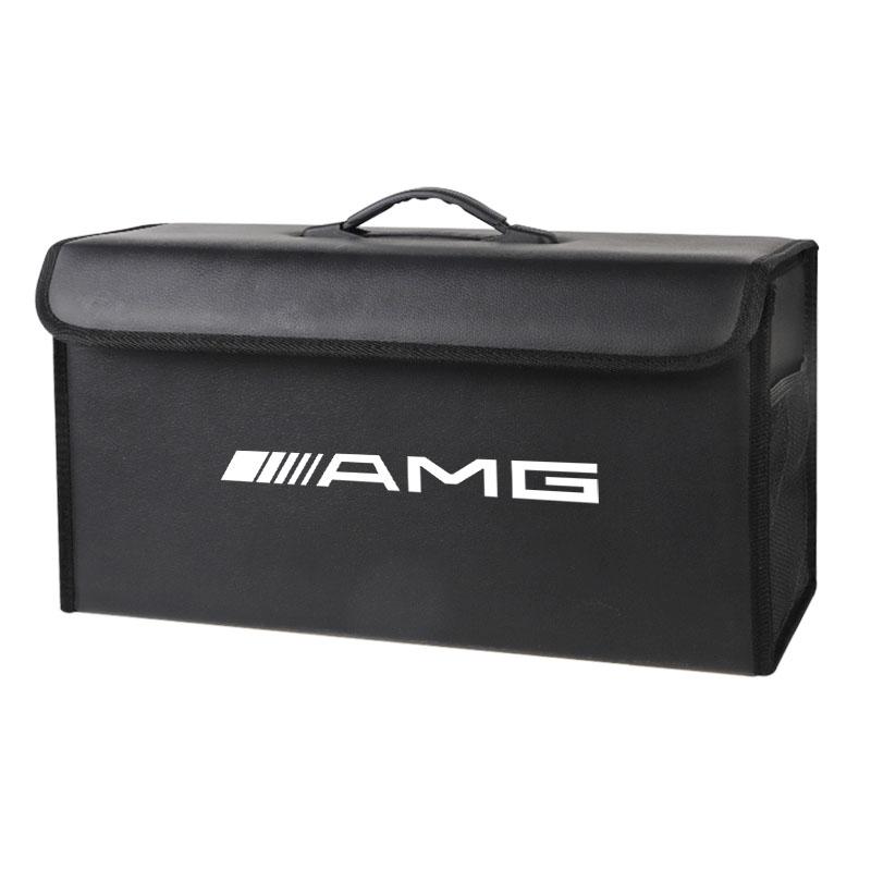 NEM3  Car Interior Trunk Storage Box Leather Tools Case Anti-scratch High-capacity Bag Decal For Mercedes Benz AMG GLC W203 W206 W220