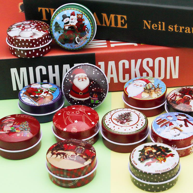 12pcs Mini Aromatherapy Candle Circular Small Iron Box Homemade Mint Cream Packaging Box Tinplate Small Round Iron Can Box