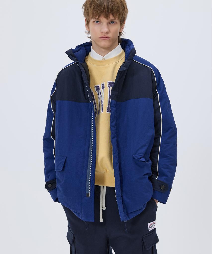 Nohant Color Block Padding Jumper Blue